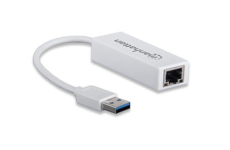 506847 Adaptador USB 3.0 a RJ-45 GB Ethernet - Agrega una conexión de red Gigabit de alta velocidad a computadoras potátiles.