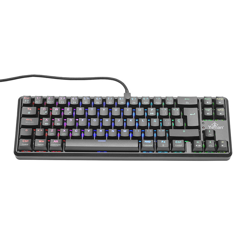 Teclado Gamer YEYIAN YTM-28209R AKIL S3500 MECANIC SWITCH RojoRGB/BT -