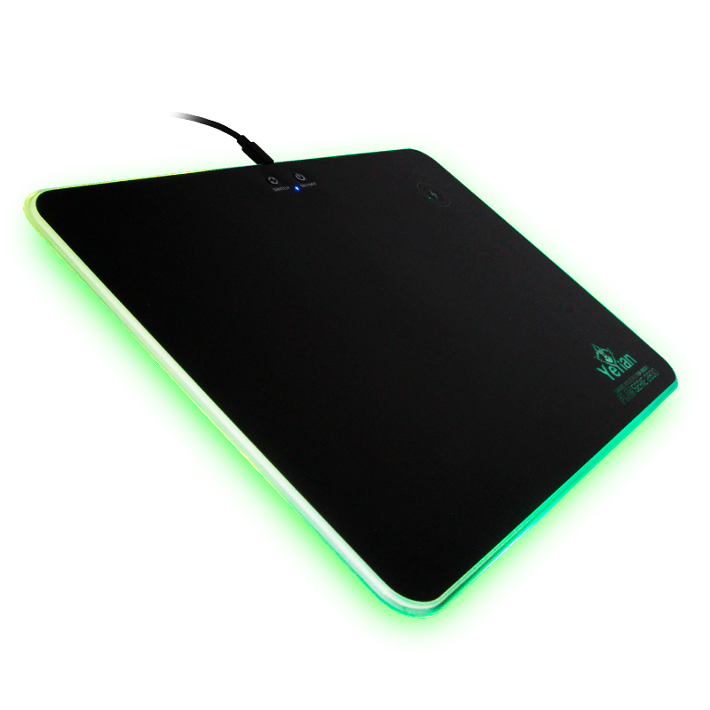 MOUSEPAD GAMER YEYIAN YGF-68901 RIGIDO USB CARGA INALAMBRICA RGB ANTIDERRAPANTE FLOW 2800 -