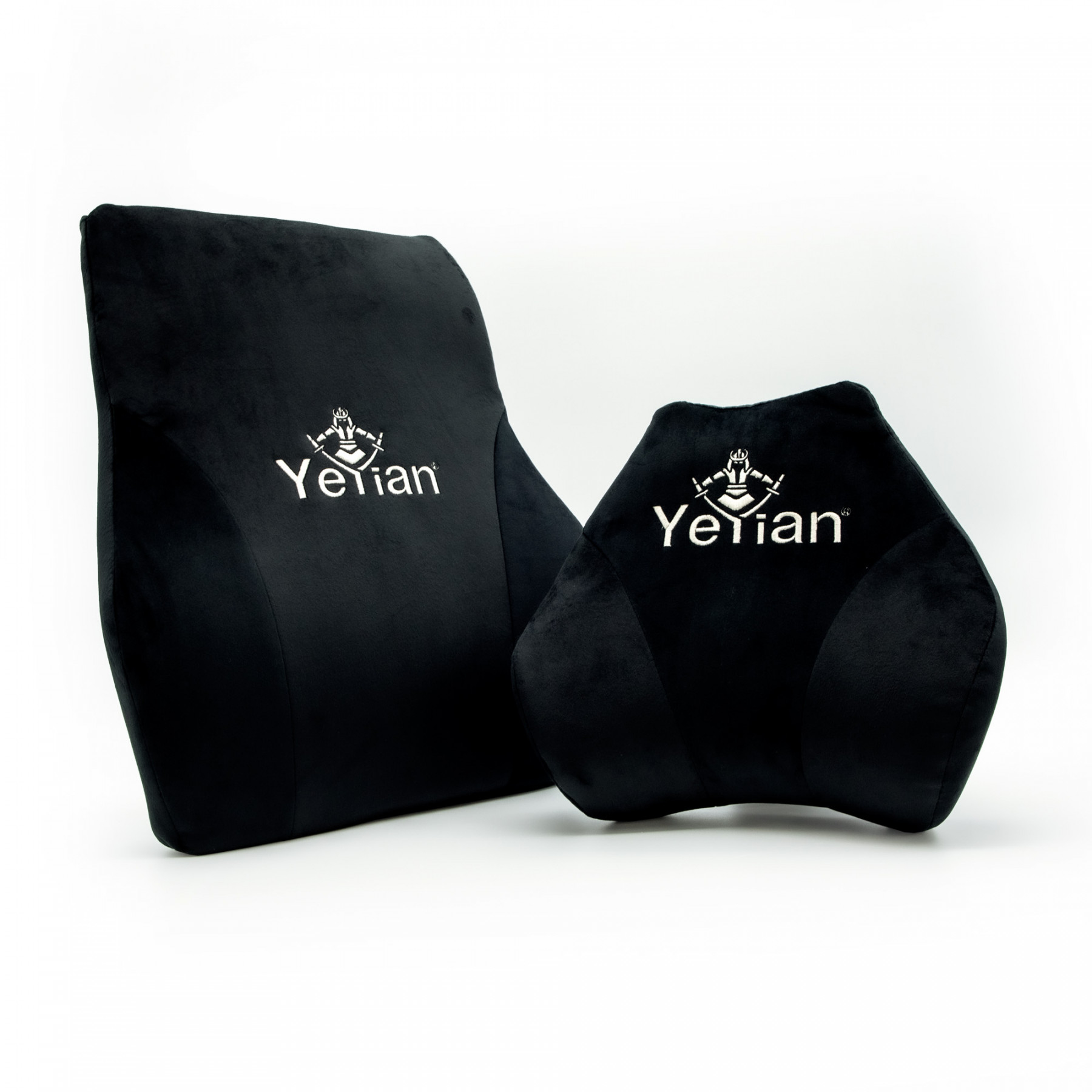 KIT DE ALMOHADA YEYIAN - COJINES MEMORY FOAM CERVICAL Y LUMBAR DE TERCIOPELO
