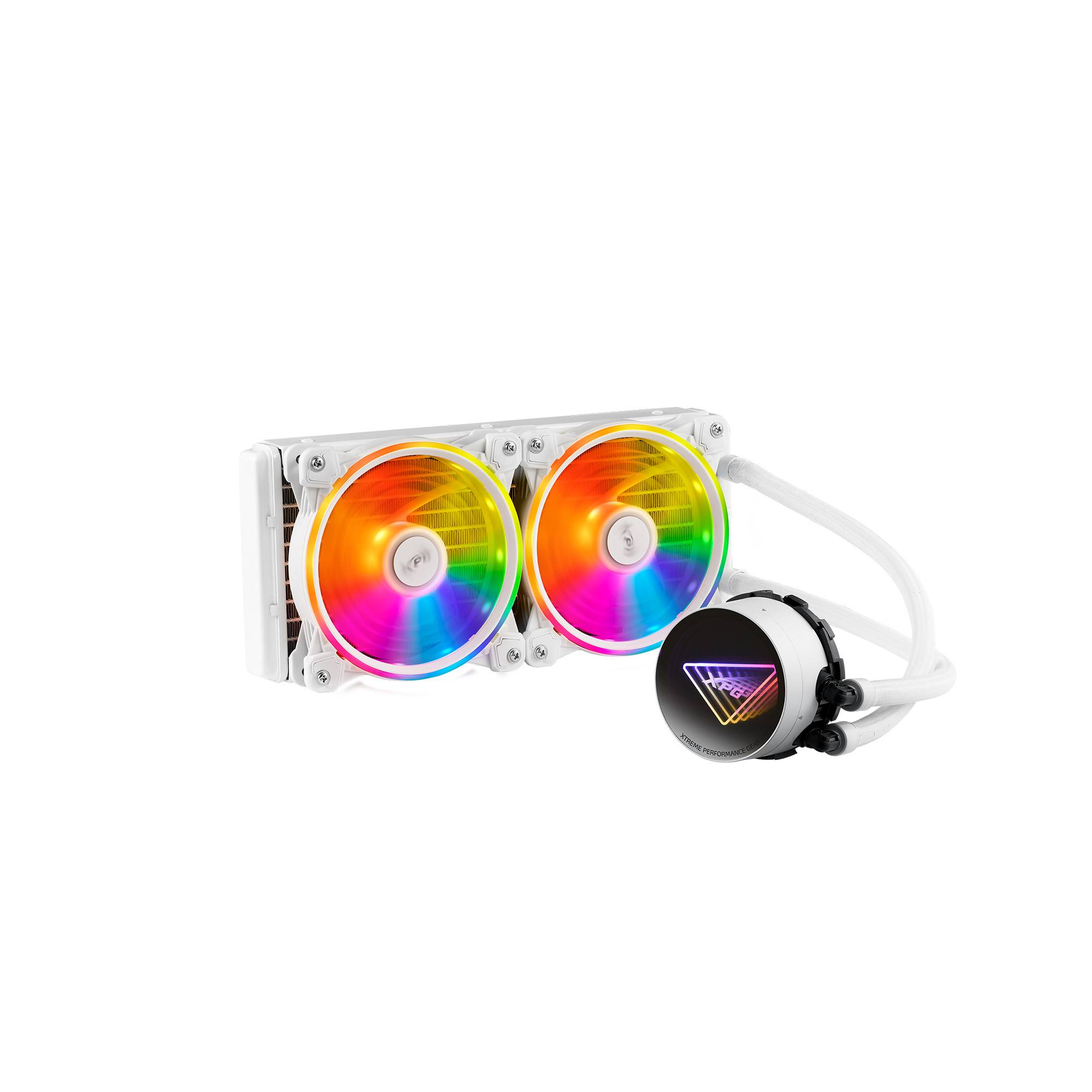 Enfriador liquido XPG LEVANTE X 240. Ventiladores ARGB 120 mm. Radiador aluminio 240mm. Intel: LGA 1700 - 1200