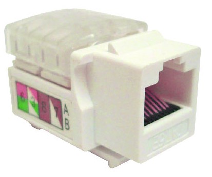 Jack Categoría 6 KEYSTONE Color Blanco (230300) - Brobotix