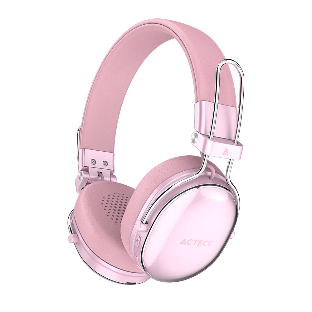 Audífonos Inalámbricos Bluetooth Luxe Chic HP710 Acteck Elite Series Duración de batería hasta 30h - Color Rosa. AC-940900
