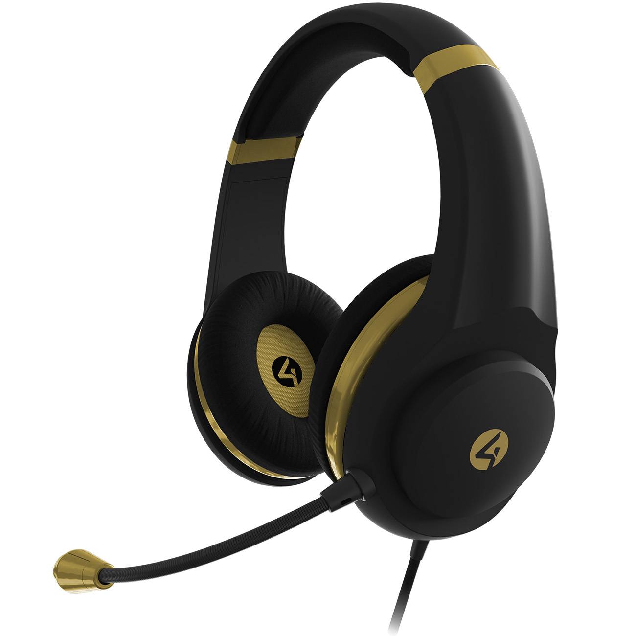 Auriculares para juegos 4Gamers XP-GOLDR-BLK-4G (Color Negro-Dorado) -