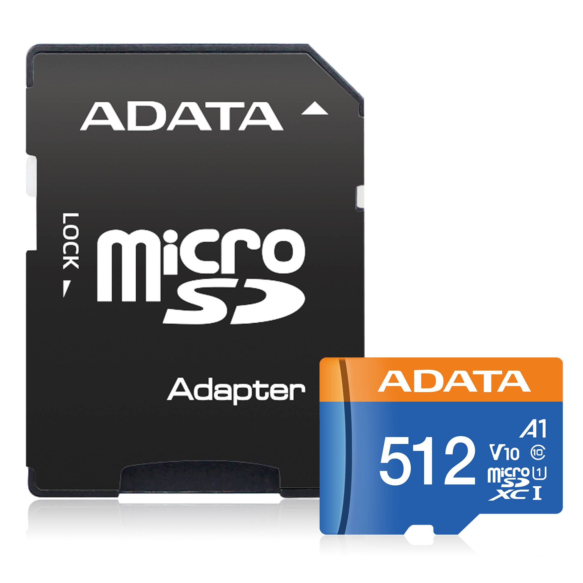 Micro Secure Digital ADATA Premier A1 UHS-I 512GB Class 10 - Velocidad de lec/esc 100/25 (MB/s). AUSDX512GUICL10A1-RA1