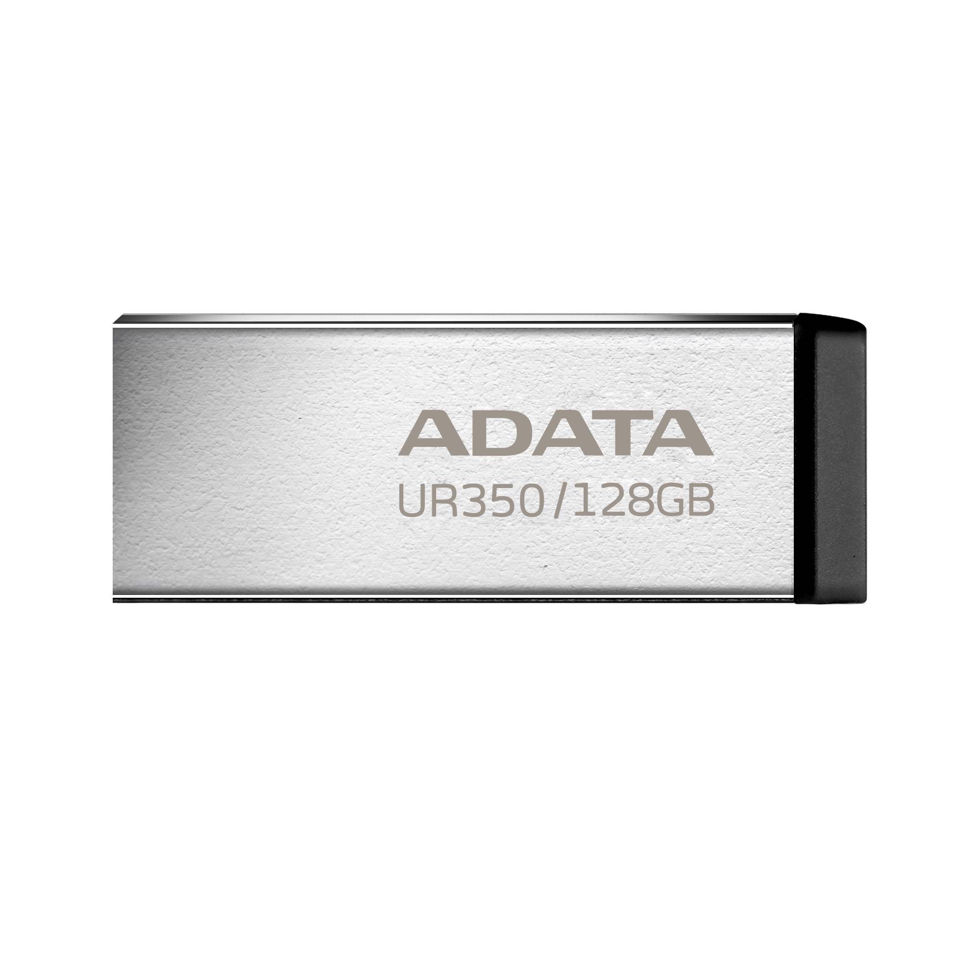 Memoria USB de 128GB UR350 3.2 Gen 1 (retrocompatible 3.0 y 2.0) - diseño elegante sin tapa. Color Metálico