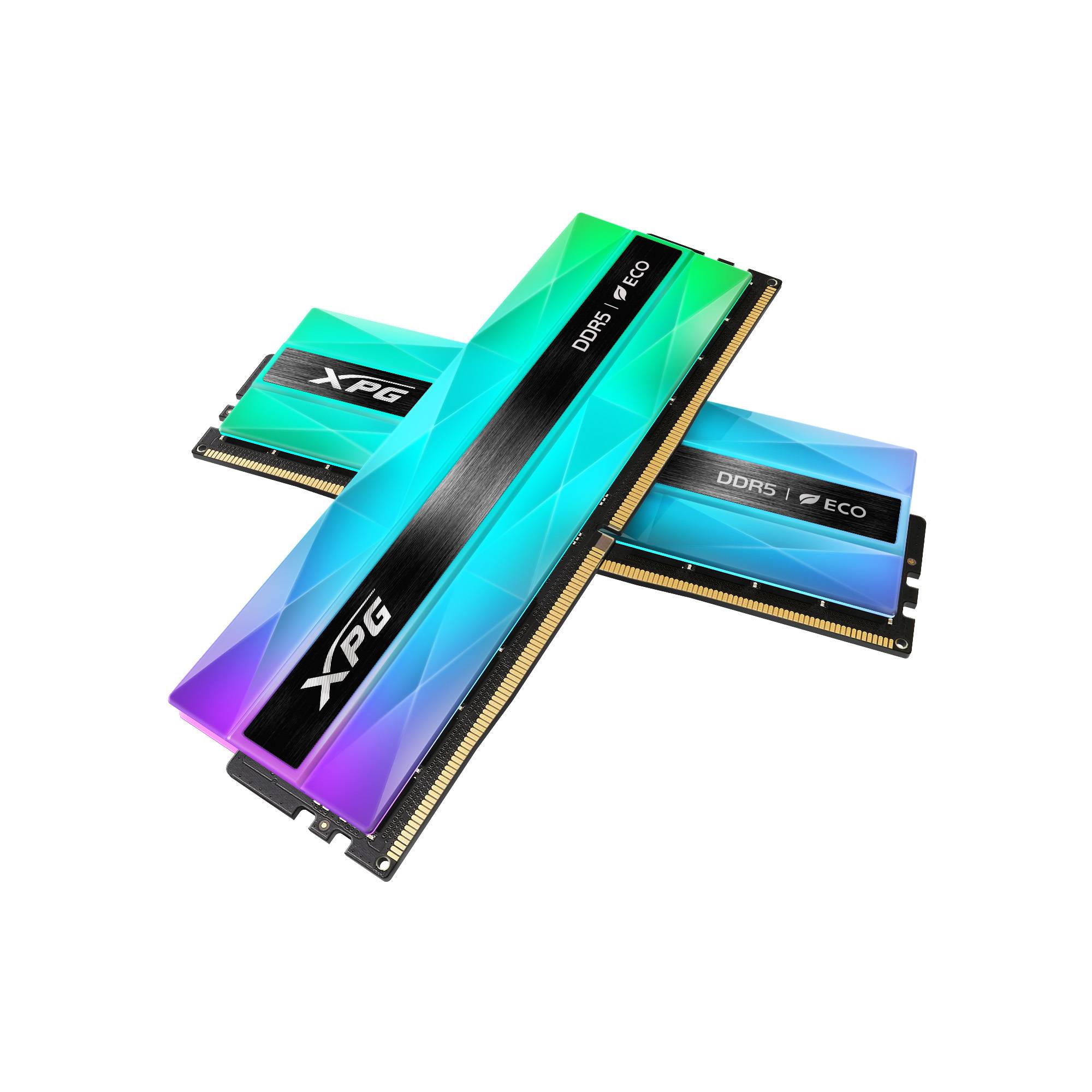 Memoria RAM ADATA XPG LANCER NEON RGB - DDR5 KIT 2X16GB UDIMM 8000MT/s. Disipador de aluminio GRIS PLATEADO. AX5U8000C3816G-DCLANRSG