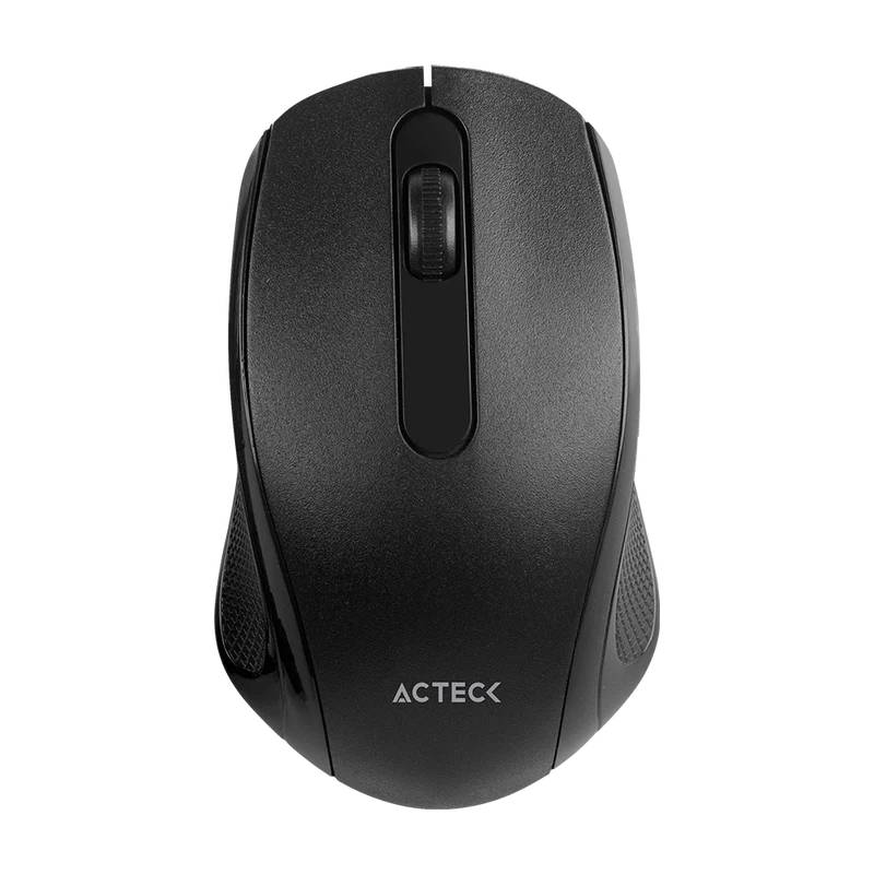 Mouse ACTECK Inalámbrico 2.4 GHZ 1600 DPI 3 LVLS WINDOWS-LINUX-MAC OS SLIM Negro OPTIMIZE MI240 -
