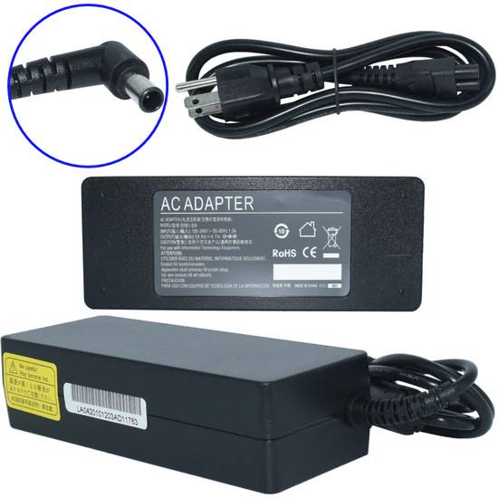 Cargador / Adaptador para Laptop AC-Sony-VAIO GENERICO de 90W 19.5V-4.74A (6.0*4.4) -