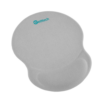 GETTTECH MOUSEPAD DE GEL SUAVE COLOR GRIS - SE ADAPTA A LA CURVA DE LA MUÑECA Y MANO