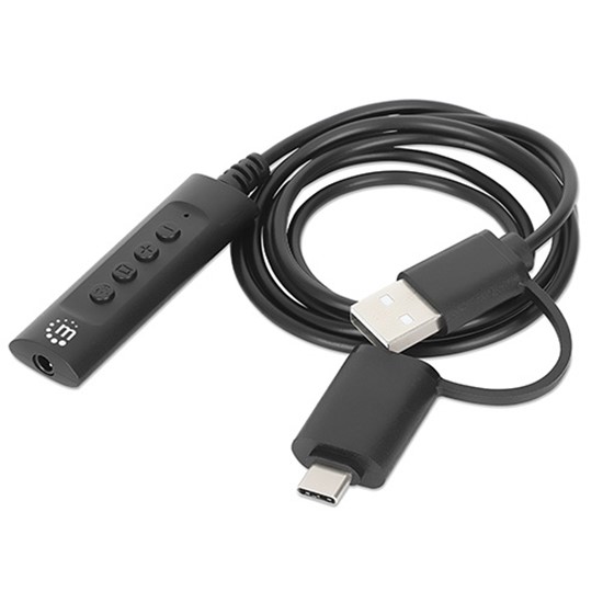 Convertidor USB MANHATTAN 153560 - Negro