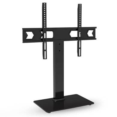 SOPORTE TV PARA ESCRITORIO O MESA  CON BASE DE CRISTAL TEMPLADO - 37-75 PULGADAS