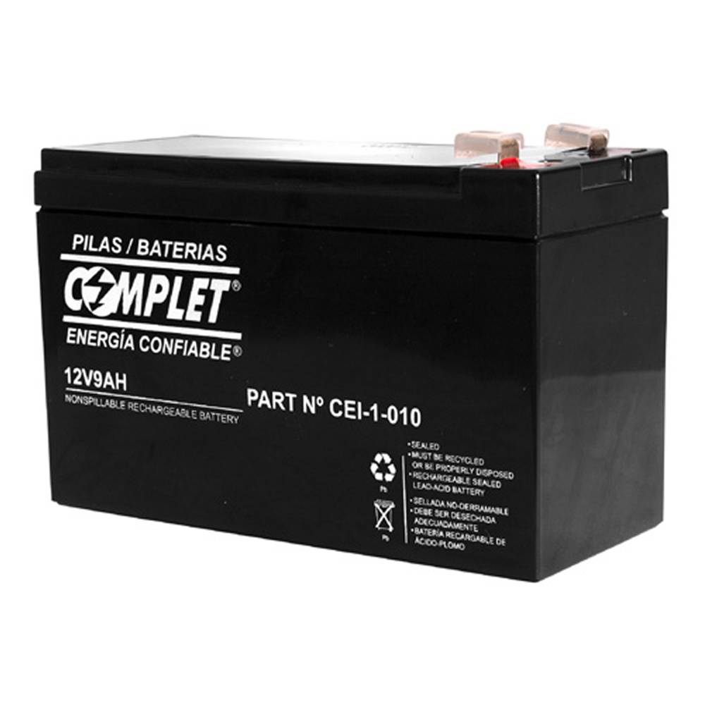 Batería Plomo Ácido COMPLET 12V 9Ah. Garantía 12 meses -