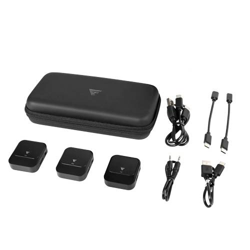 KIT 2 MICRÓFONOS LAVALIER GAME FACTOR MCL650 USB C - 2.4GHz