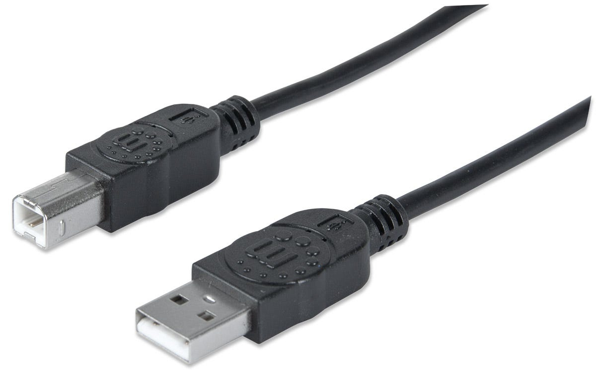 306218 Cable USB V2.0 A-B  0.9M - Negro