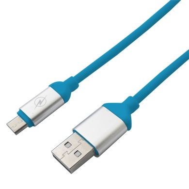 Cable USB V2.0 a Micro de PVC Texturizado BROBOTIX 161208A - 125 cms