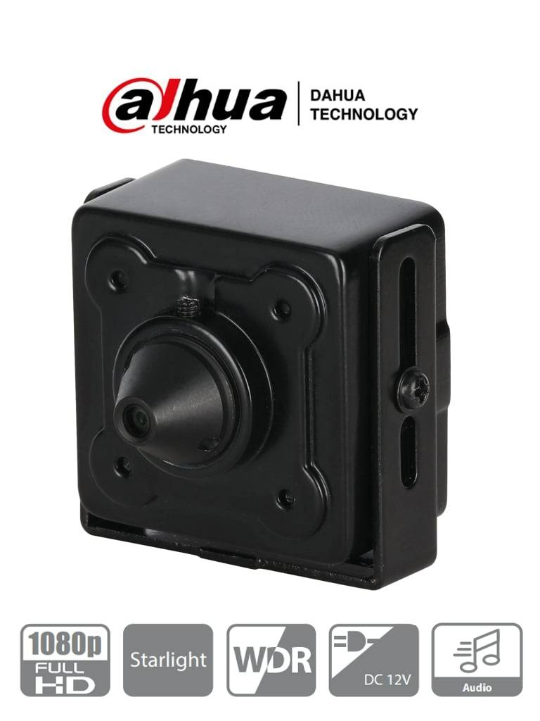 DAHUA HAC-HUM3201B-P - Cámara HDCVI Pinhole 1080p/2 Megapíxeles/ Lente de 2.8 MM/ 103 Grados de Apertura/ 1 Entrada de Audio/ WDR/ BLC/ HLC/ Starlight -
