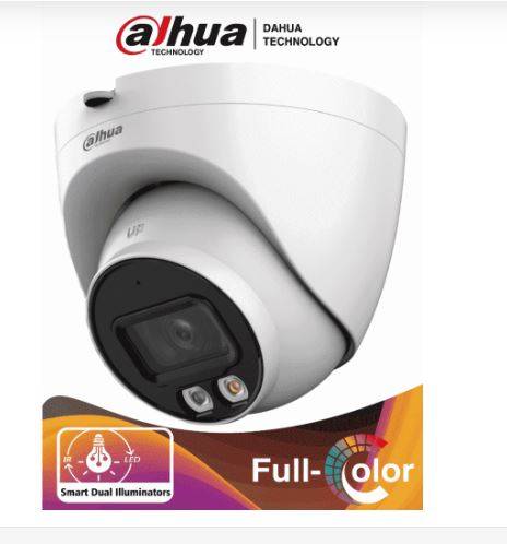 DAHUA IPC-HDW2449T-S-IL - Camara Domo IP de 4 Mp/ Dual Inteligente+Full Color/ WizS/ 2.8mm/ 95°/ Microfono/30 Mts/Metálica/Ranura MicroSD/WDR/PoE -