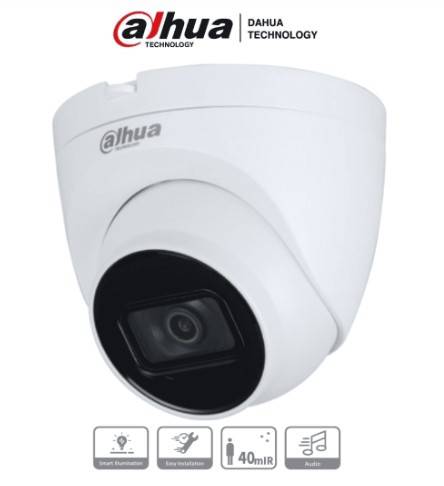 DAHUA HAC-HDW1200TQ-A-Cámara domo Dahua de 2 MP con lente de 2.8 mm - ángulo de 102 grados