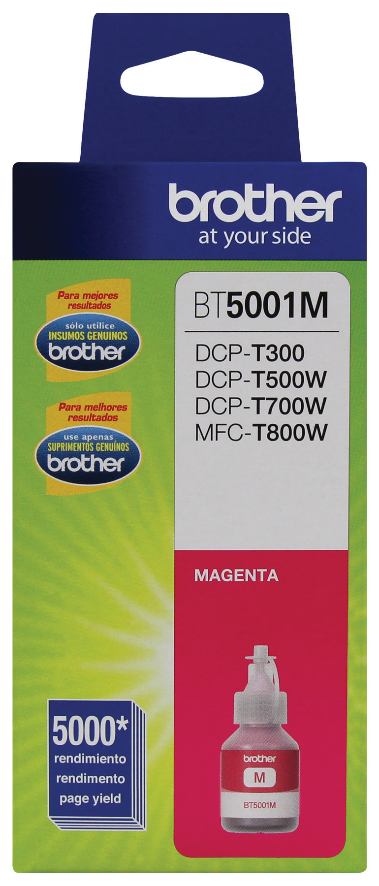Botella de tinta Brother BT5001M magenta - rendimiento aproximado 5