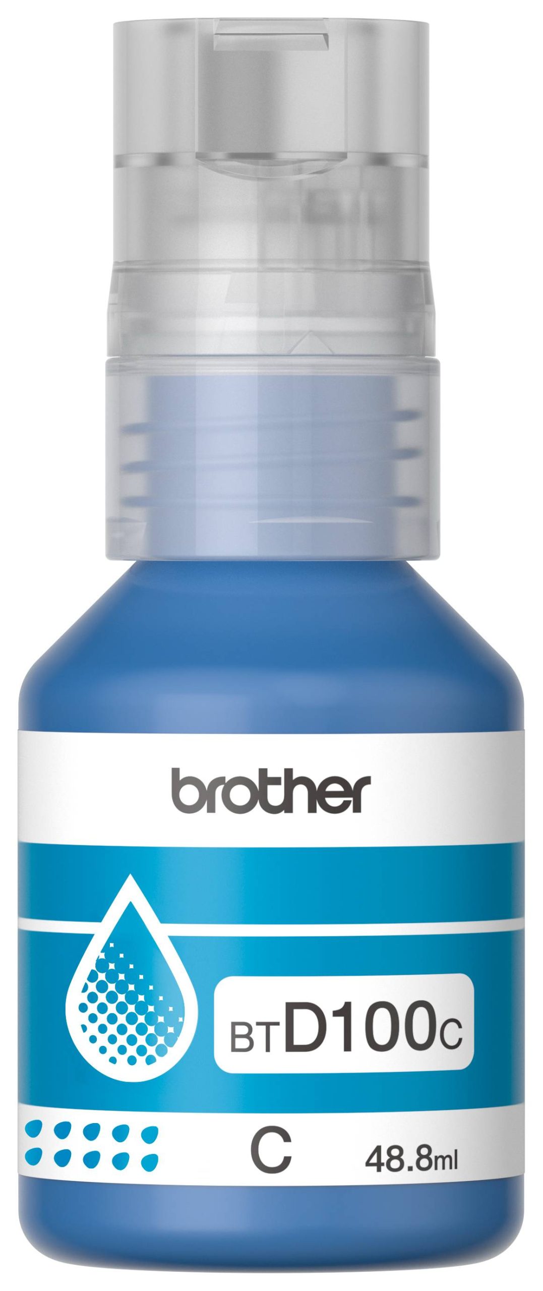 Botella de tinta Brother BTD100C cian - rendimiento aproximado 5