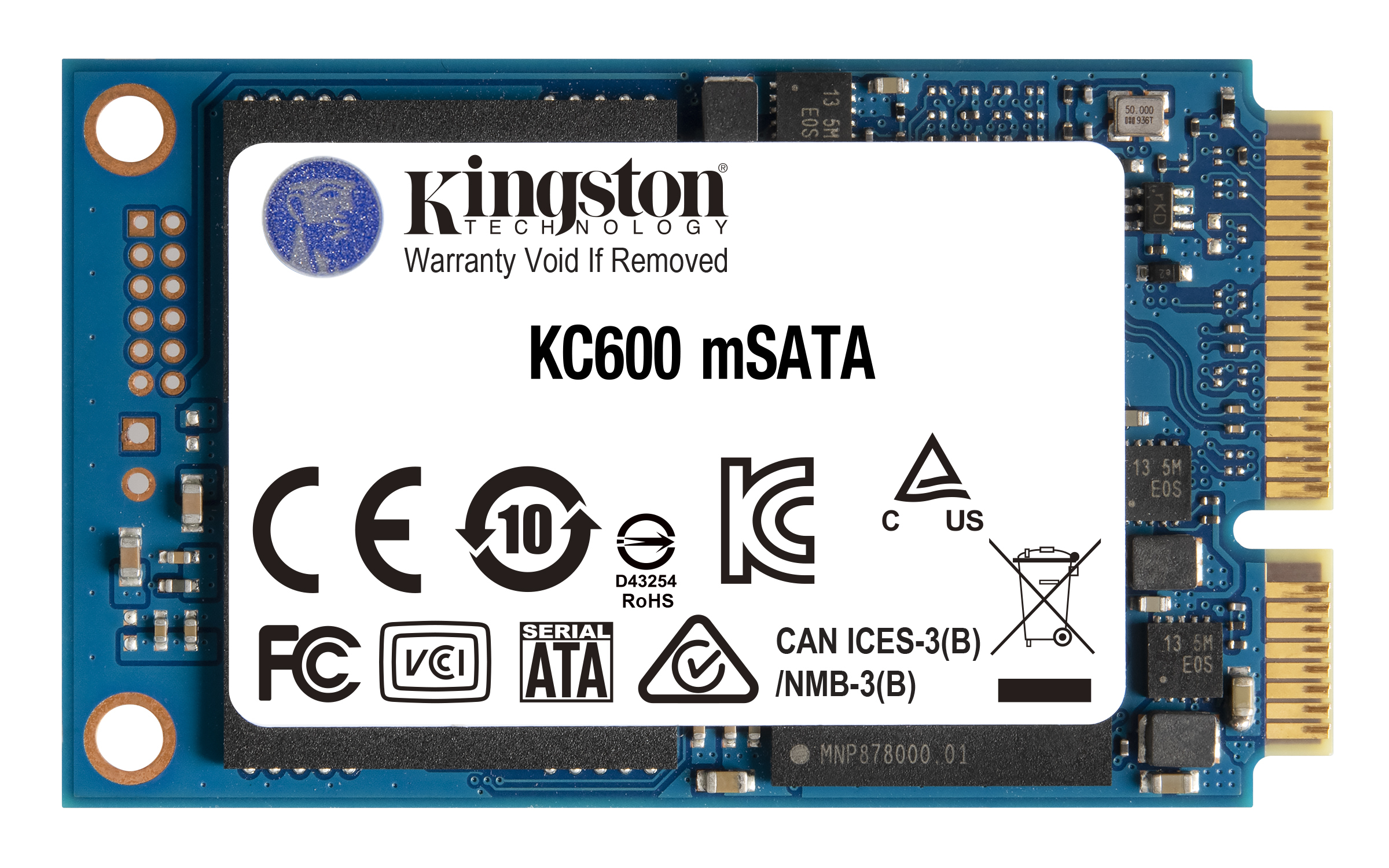 UNIDAD DE ESTADO SOLIDO KINGSTON KC600 1024GB MSATA R. 550MB/S W.520MB/S -