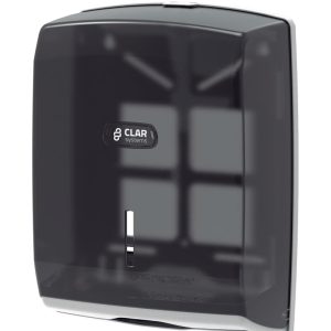 Dispensador de Toalla Inter-doblada Innova ABS antiestático. CLAR SYSTEMS. Color Humo. Capacidad para 600 toallas -
