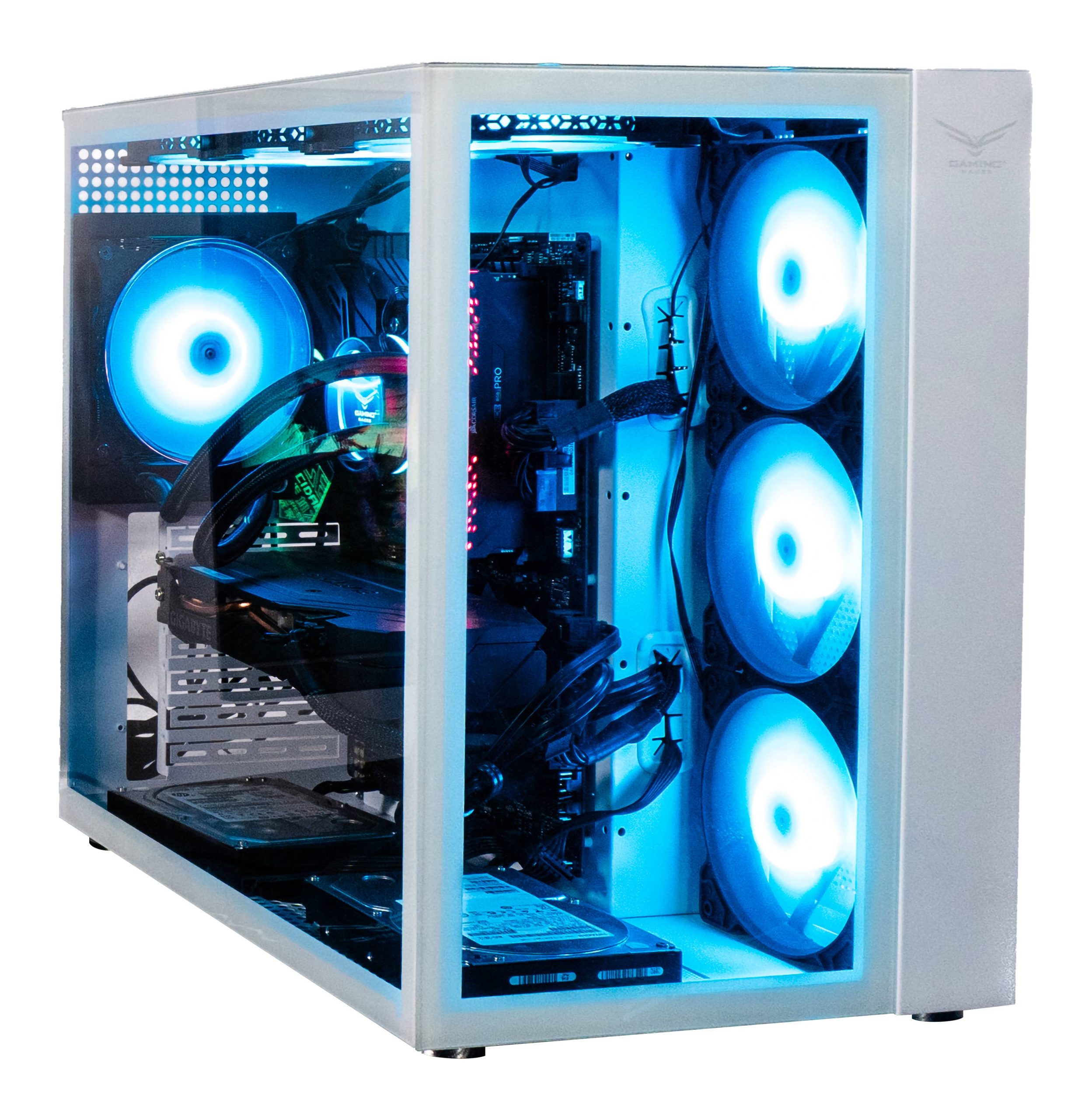 GABINETE GAMING NACEB WHITE NOVA  NA-0633 CRISTAL TEMPLADO - MICRO