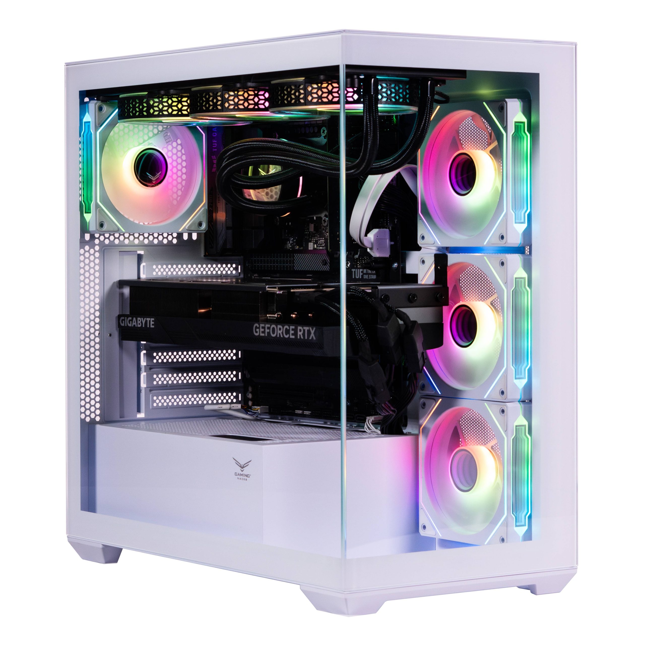 NACEB GABINETE GAMER MEDIA TORRE CRISTAL TEMPLADO ATX - MICROATX