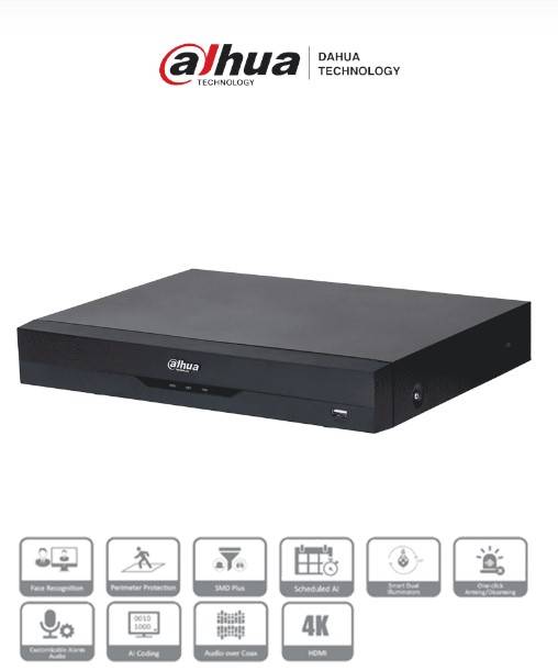DAHUA XVR5116HE-4KL-I3 - DVR 16 Canales 4K con IA - WizSense