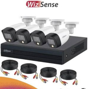 DAHUA FULLCOLORKIT- Kit de 4 canales Full Color de 2 MP. Incluye 4 cámaras HFW1209CN-LED - 1 XVR 4 CH