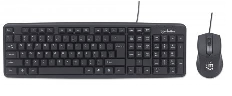 178464 Kit teclado y mouse optico de 1000 ppp - teclado con diseño ergonómico y con amplia área de trabajo