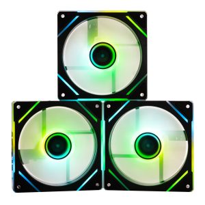 KIT DE 3 VENTILADORES NEGRO NA-0650N -