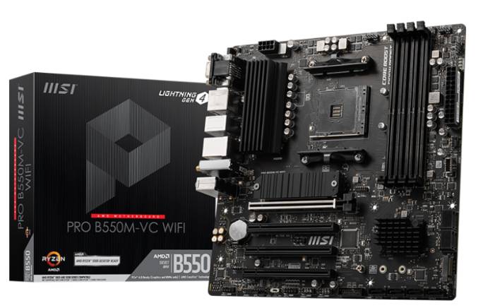 Motherboard MSI PRO B550M-VC WIFI - UPC: Admite procesadores AMD Ryzen™ 3 generación con socket AM4 y futuros procesadores AMD Ryzen™ con actualización de B