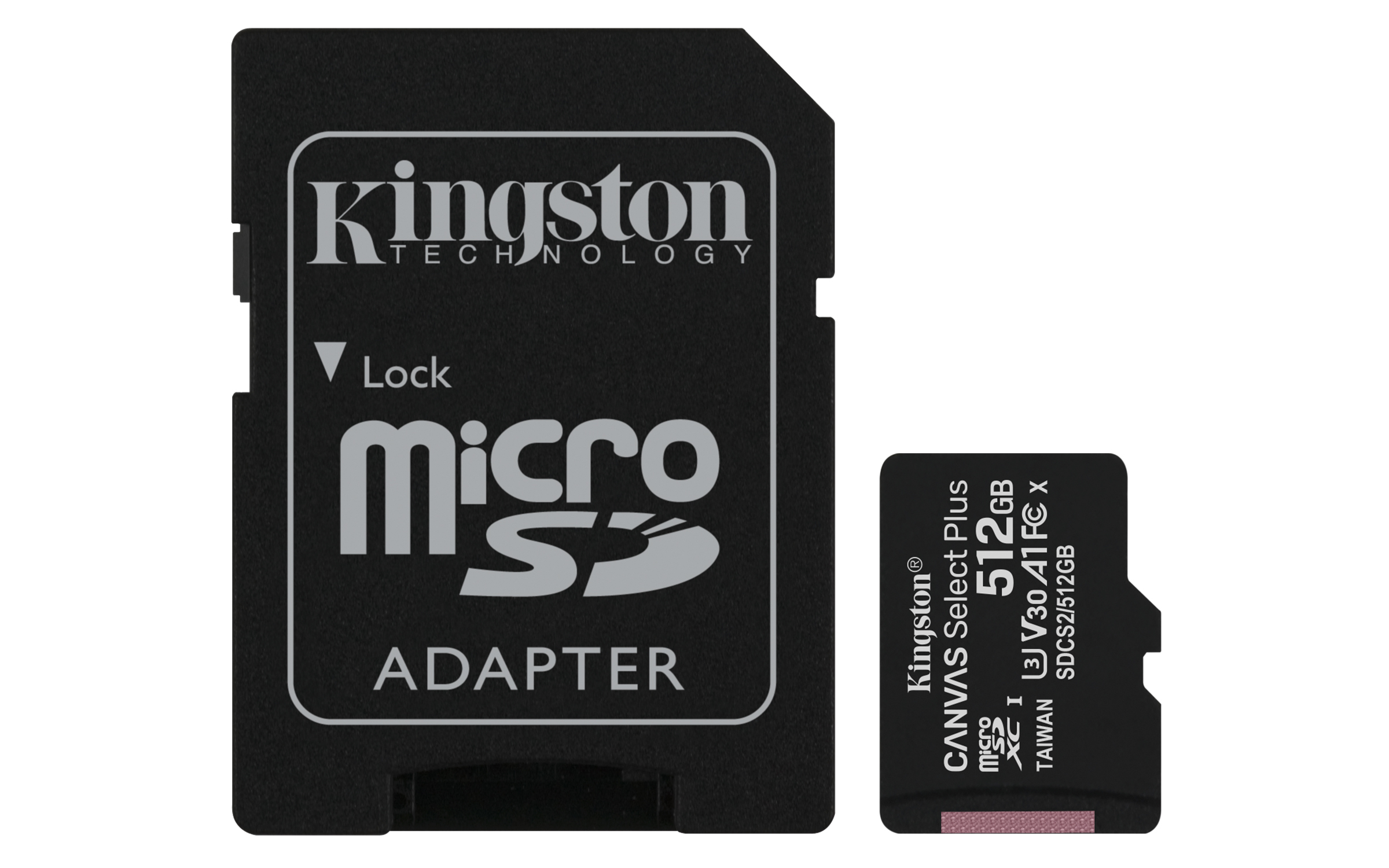 MEMORIA MICROSD KINGSTON CANVAS SELCT PLUS 512GB R.100MB/S W.85MB/S CL10 UHS-I U3 V30 A1 -