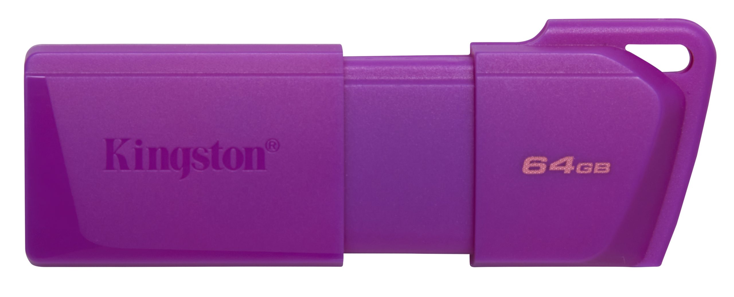 MEMORIA USB KINGSTON DATATRAVELER EXODIA M 64GB 3.2 GEN 1 RETRÁCTIL MORADO NEON -