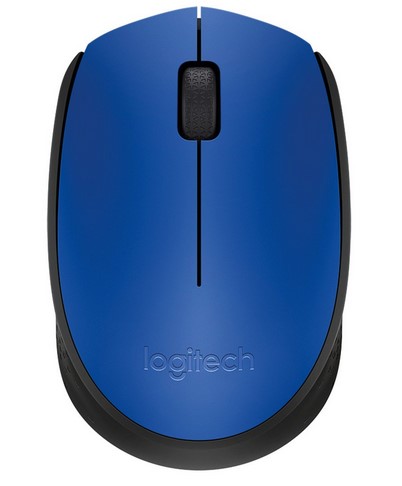 Mouse LOGITECH M170 - Negro con detalles en Azul