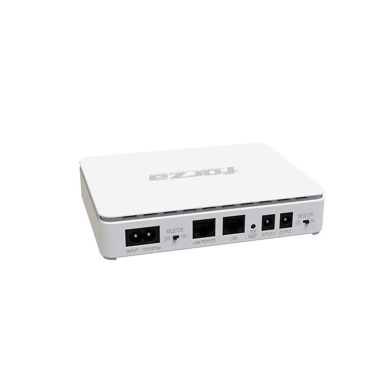 UPS PoE y banco de energía USB-C con batería de litio de 35W y salidas de 5/9/12/15/24V CC -