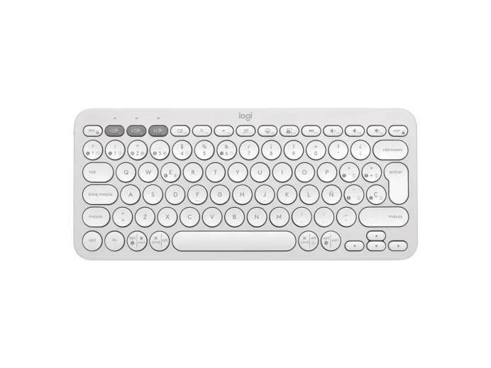 Teclado Logitech PEBBLE KEYS 2 K380s 920-011784. Teclado Bluetooth estilizado y minimalista con teclas personalizables -