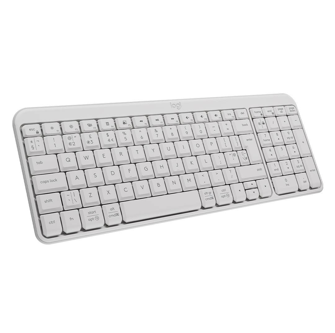 Teclado Logitech K250 920-013446. Color blanco. -