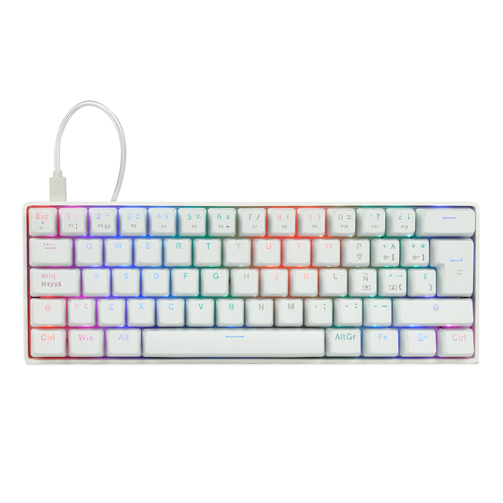 Teclado Mecánico 60  Game Factor KBG560-WH - Rgb