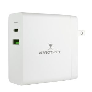 Adaptador de Corriente 65W para Laptops y Dispositivos Móviles Color Blanco | PERFECT CHOICE -