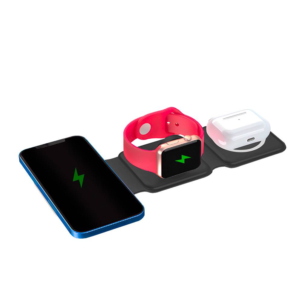 Cargador Inalámbrico 3 en 1 Carga Rápida Plegable 3Charge | PERFECT CHOICE -
