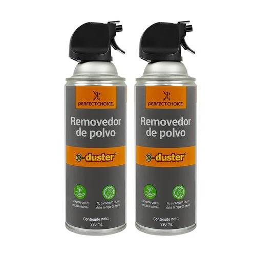 Kit de 2 pack de aire comprimido de 330ml PC-034100 Eliminador de polvo y contaminantes para áreas difíciles de limpiar -