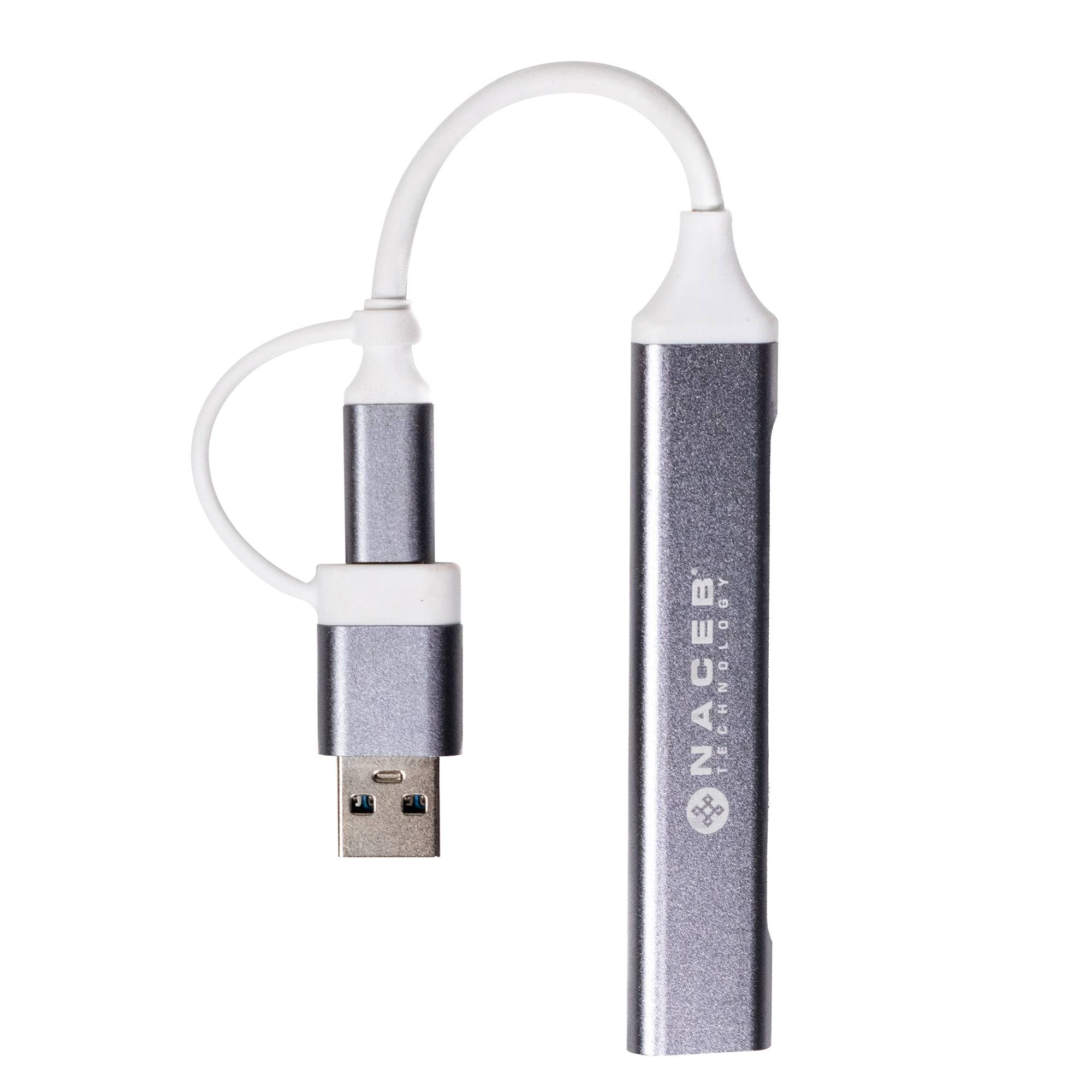 NACEB Hub Usb-C/A A 4 Puertos 1*Usb 3.0 - 3*Usb2.0 NA-0124
