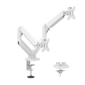 Brazo Articulador Para Dos Monitores Naceb (NAa-0215) - Brazo Articulador Para Dos Monitores Na-0215 Blanco Dsa2102