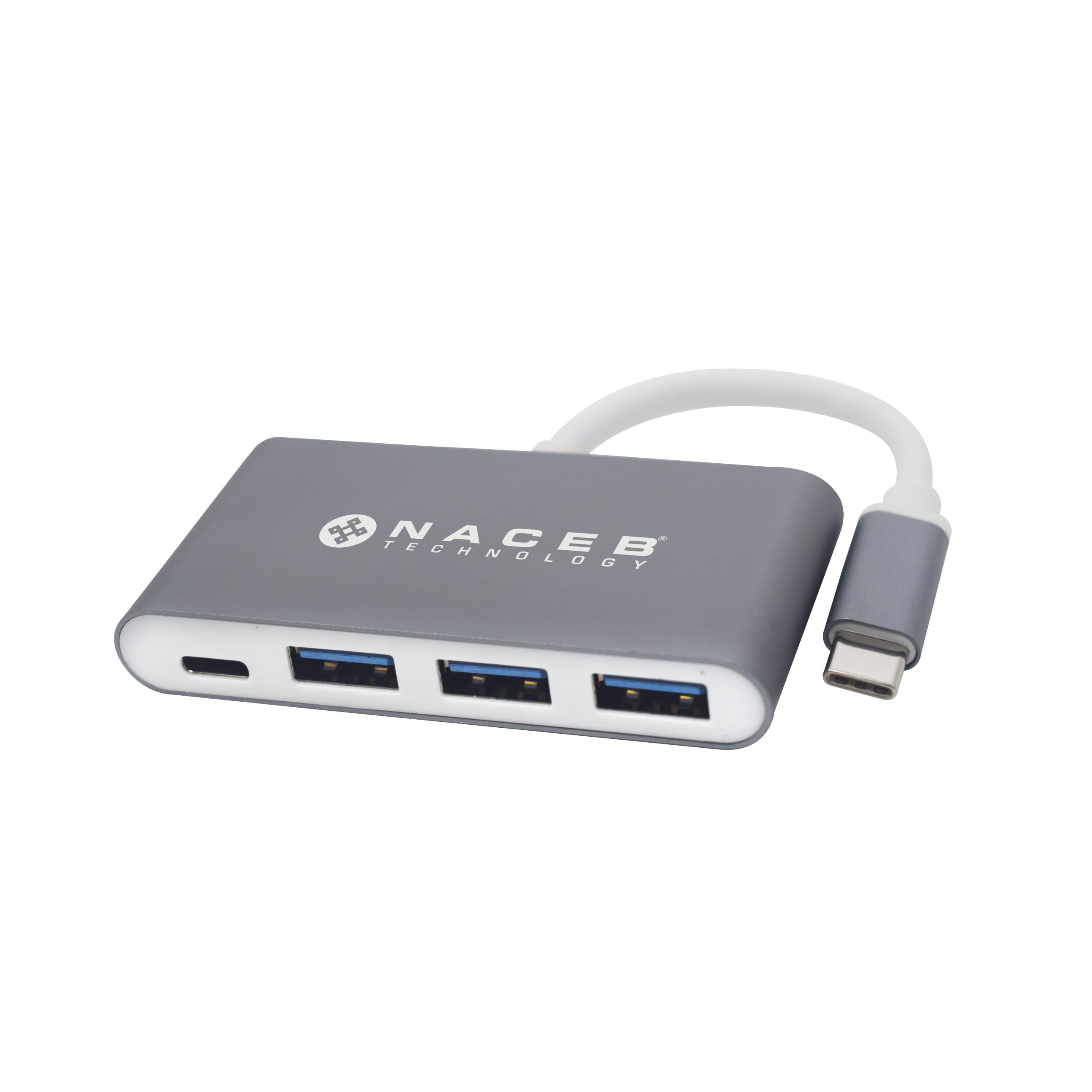 Adaptador NACEB HUB TIPO C A USB 3.0 NA-0112 -