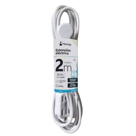 Extensión Eléctrica Nextep NE-244D para casa y oficina 16 AWG 2 mts -