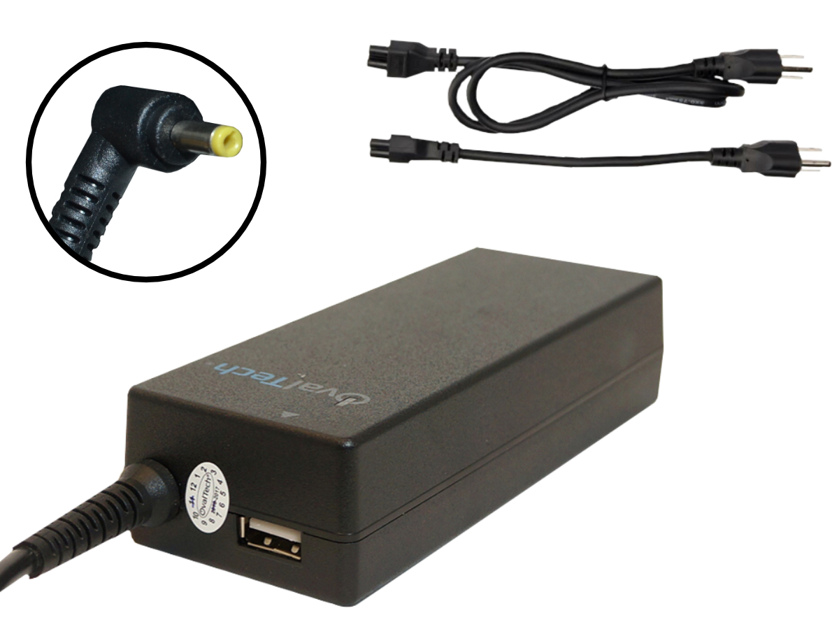 Cargador / Adaptador para Laptop OTAC-E67 OVALTECH de 65W 20V/3.25A (4.0*1.7) -