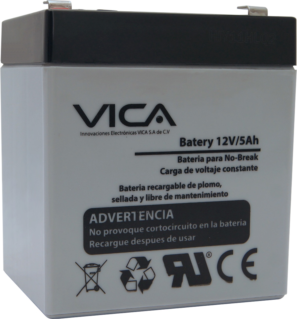 Batería de Reemplazo VICA 12V/5A - Tipo de acumulador: Plomo/Paquete sellado libre de mantenimiento - Tiempo de vida útil 5 años aprox -